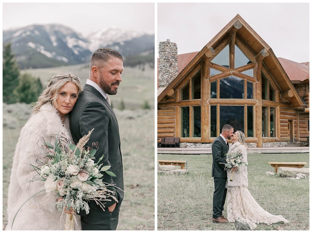 Wedding photography at airbnb in Gardiner montana.