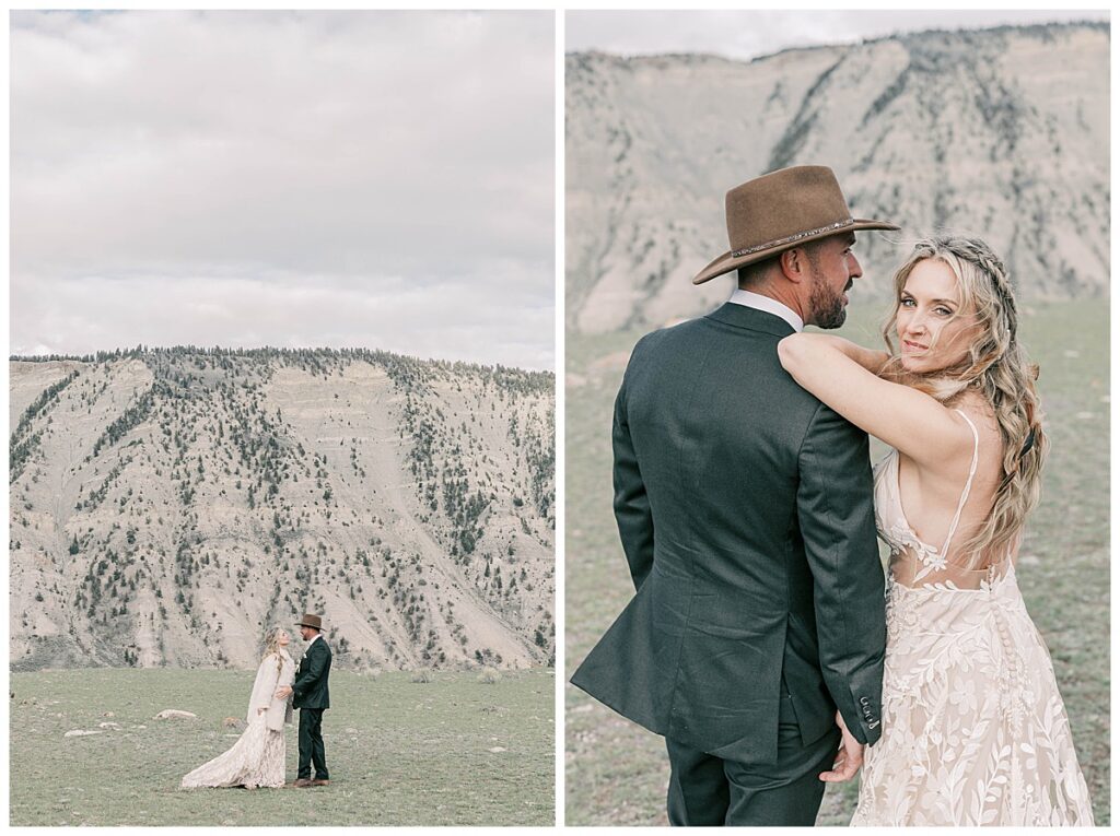 Wedding portraits in Yellowstone.