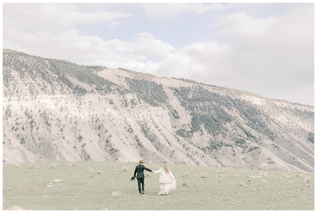 Elegant wedding photographs in Yellowstone.