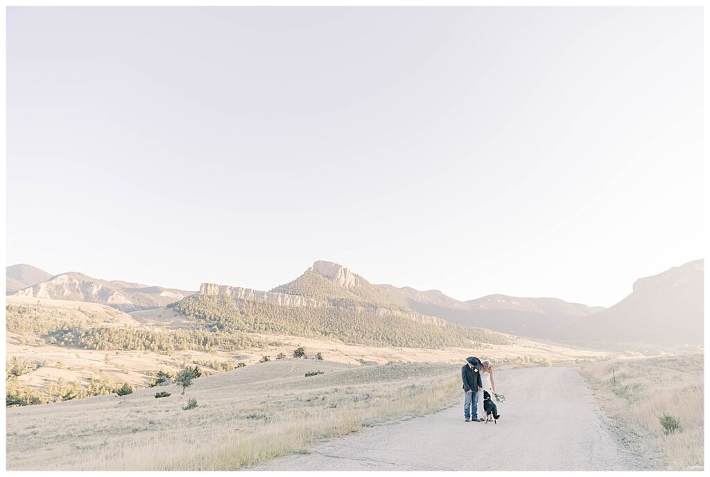 bride and groom sunlight basin Wyoming wedding portraits