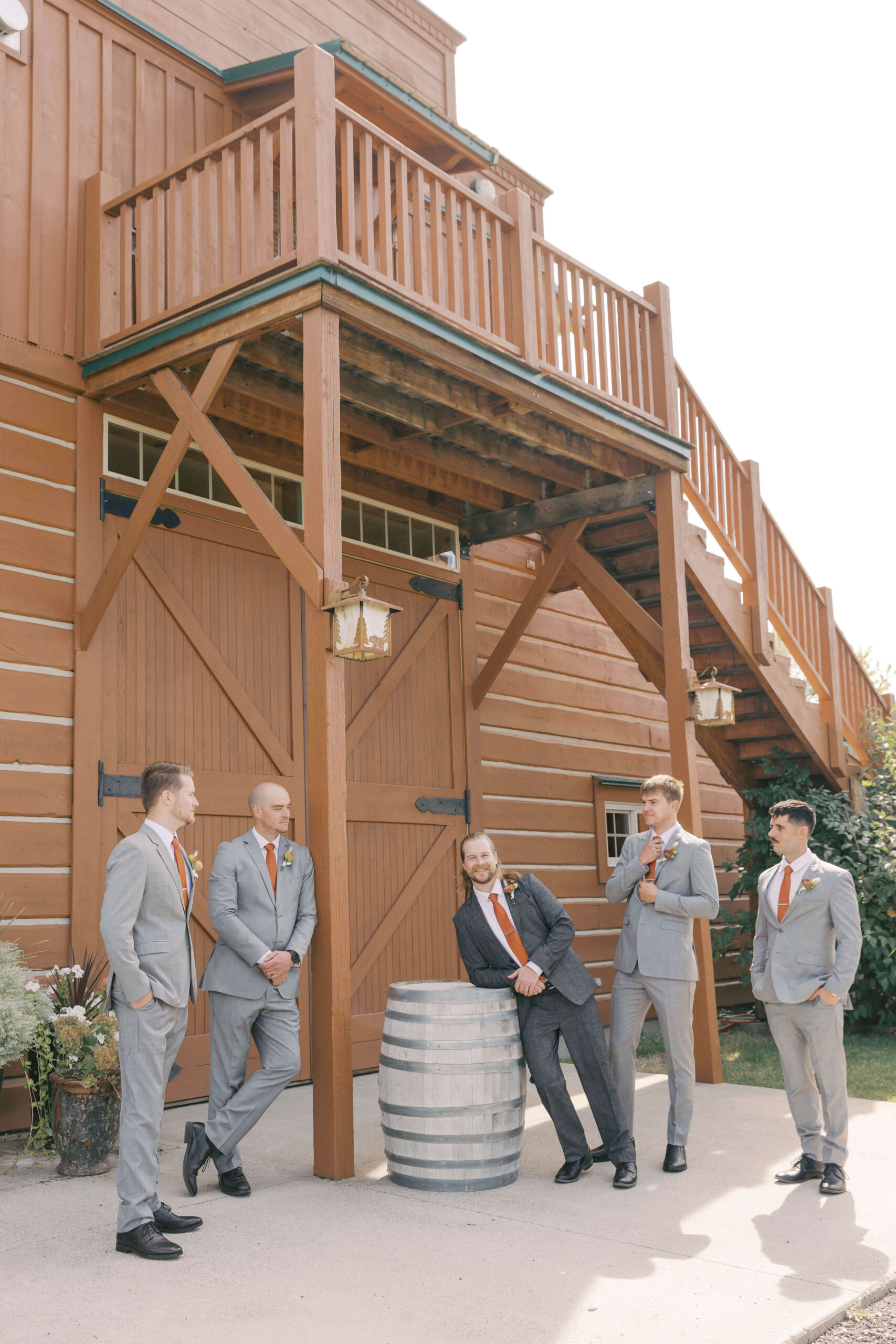 Groomsmen portraits at the hart ranch in Bozeman montana